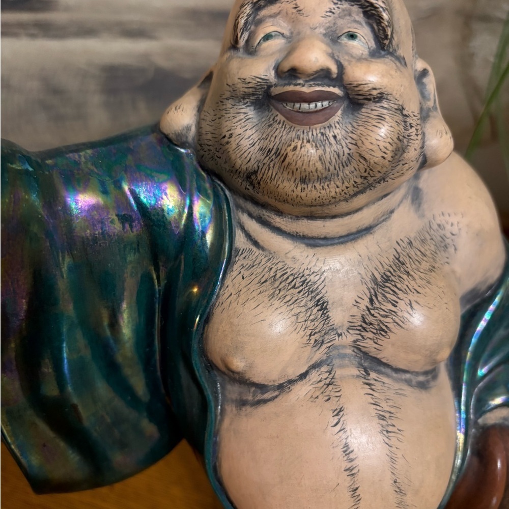 vintage Chinese ceramic Maitreya Buddha known as Budai/ "Laughing Buddha". - Picture 6 of 9